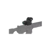Weapon with a mounted sight on a white background