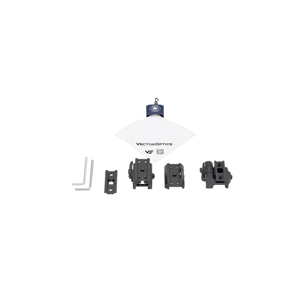 Set of Vector Optics components on a white background