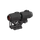 Red dot sight with a black finish on a white background