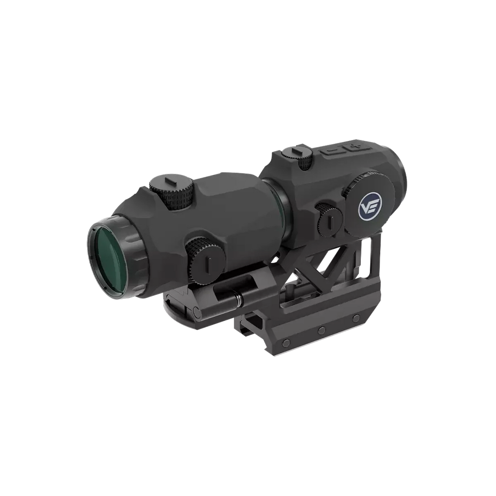 Black tactical sight on a white background