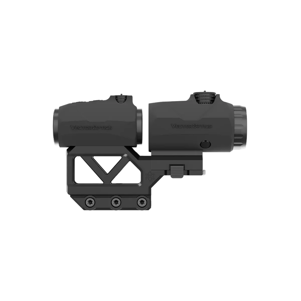 Black tactical sight on a white background