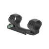 Black rifle scope mount on a white background