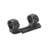 Black rifle scope mount on a white background