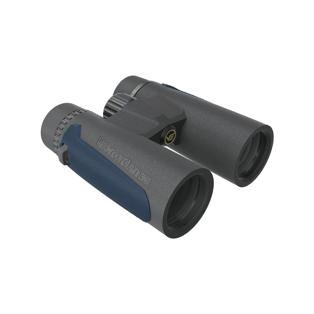 Pair of binoculars on a white background