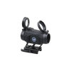 Black tactical sight with a visible brand logo on a white background