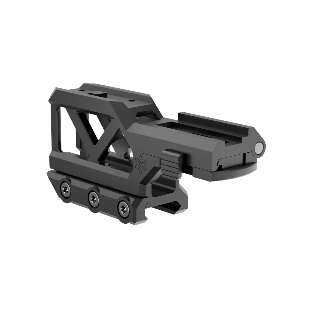 Black metal bracket on a white background