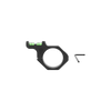 Black adjustable sight with green reticle and hex key on a white background