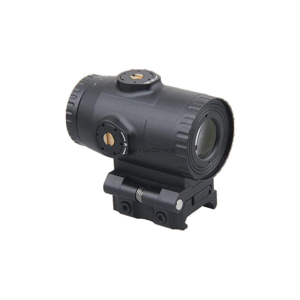 Black tactical sight on a white background