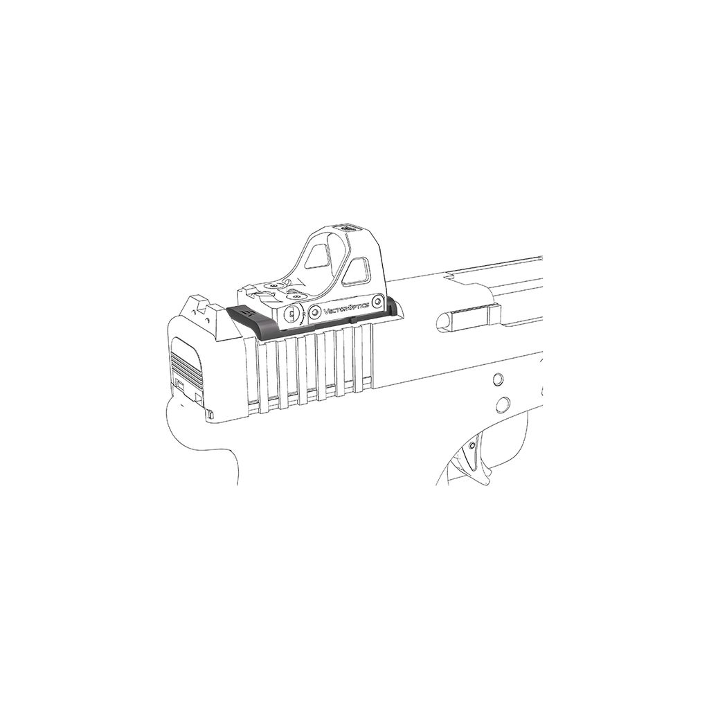 VECTOR OPTICS - MOS to MAG RMS Footprint Pistol Red Dot Steel Adapter (SCFRM-16)