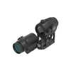 Black tactical sight on a white background