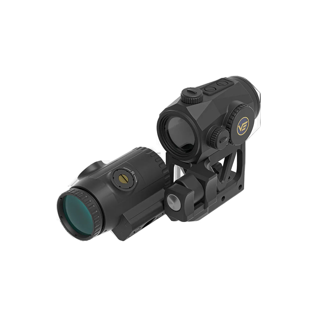 Black tactical sight on a white background