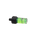 Small green spirit level with black base on a white background