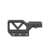 Black metal bracket on a white background