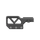 Black metal bracket on a white background