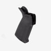 Black gun grip on a white background