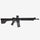 Black rifle on a white background