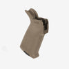 Tan gun grip on a white background