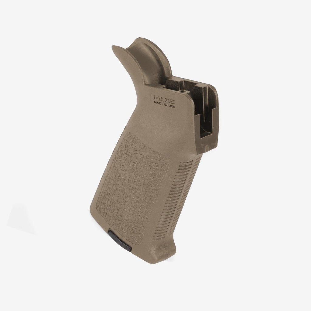 Tan gun grip on a white background