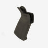 Black gun grip on a white background