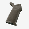 Tan gun grip with text on a white background